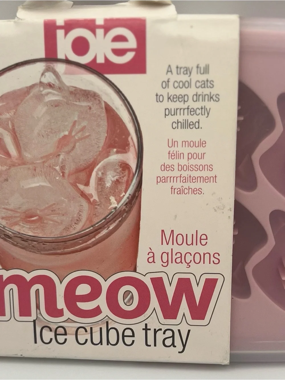Joie Meow Cat Ice Cube Tray - Pink and White